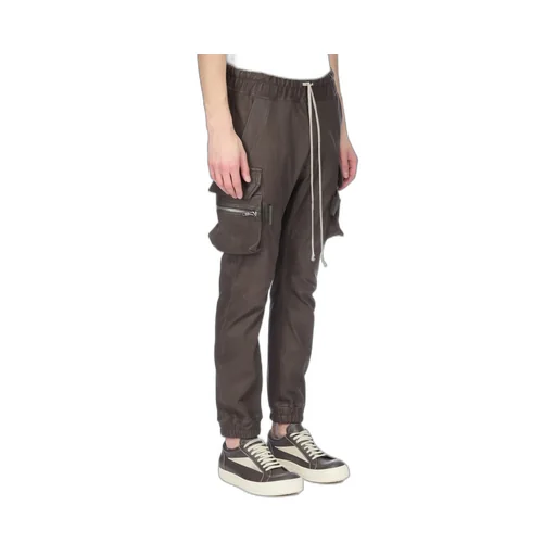 Rick Owens Concordians Mastodon Megacargo In Darkdust Stretch Lamb Leather