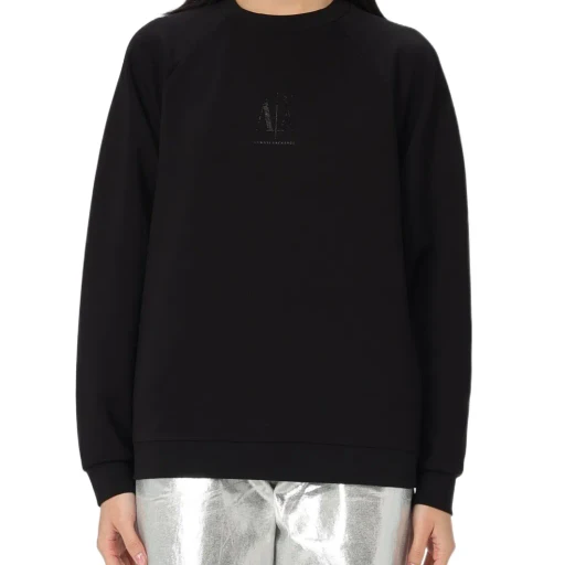 Crystal-Embellished Raglan Sweatshirt