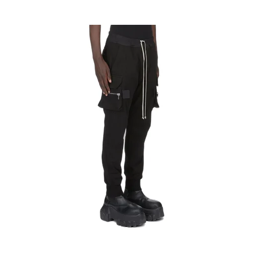 Rick Owens Concordians Mastodon Megacargo In Black Heavy Jersey