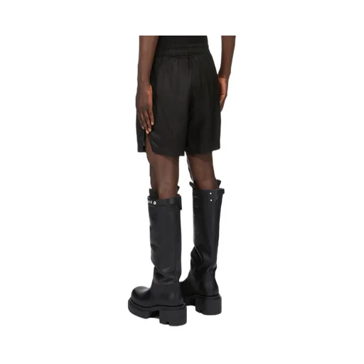 Rick Owens Concordians Bela Boxers In Black Cupro Twill