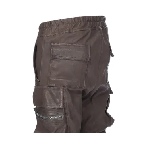 Rick Owens Concordians Mastodon Megacargo In Darkdust Stretch Lamb Leather
