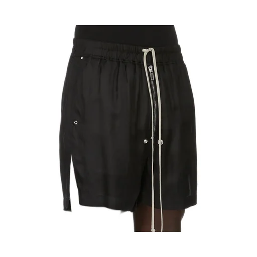 Rick Owens Concordians Bela Boxers In Black Cupro Twill