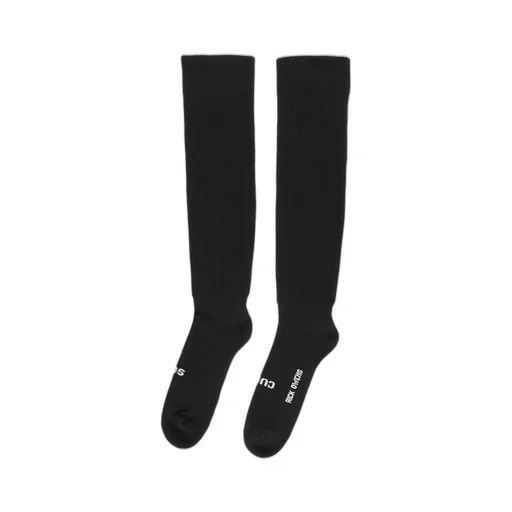 Rick Owens Concordians So Cunt Socks In Black/Milk Cotton Knit