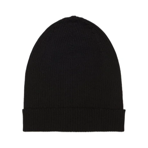Rick Owens Concordians Ribbed Beanie In Black Ribbed Knit