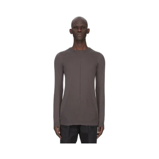 Rick Owens Concordians Biker Level In Darkdust Lightweight Cashmere Knit