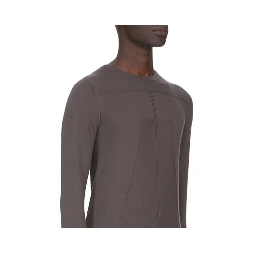 Rick Owens Concordians Biker Level In Darkdust Lightweight Cashmere Knit