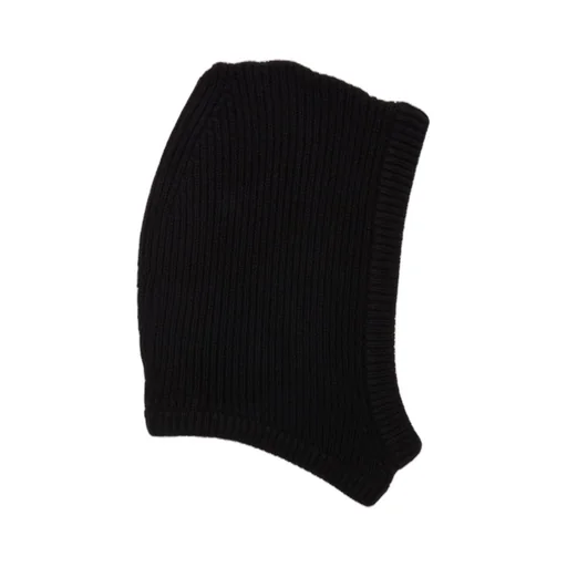 Rick Owens Concordians Hood In Black Boiled Recycled Cashmere Knit