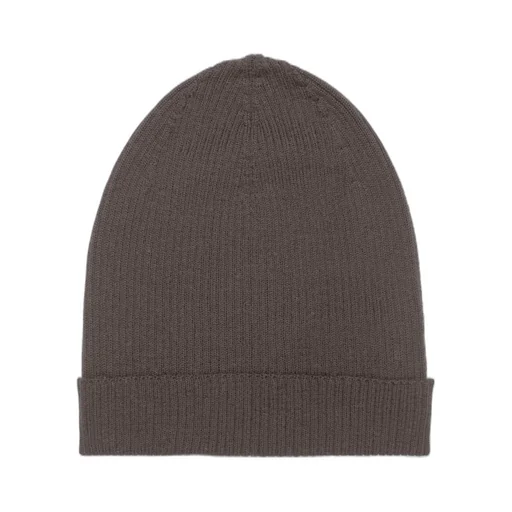 Rick Owens Concordians Ribbed Beanie In Dark Dust Ribbed Knit