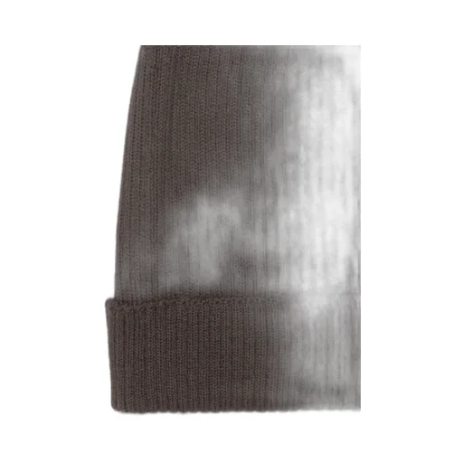 Rick Owens Concordians Ribbed Beanie In Dark Dust Ribbed Knit