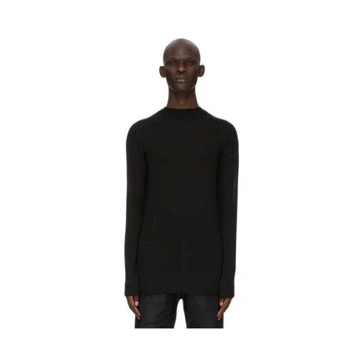 Rick Owens Concordians Level Lupetto In Black Lightweight Rasato Knit
