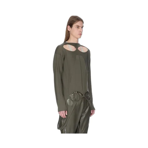 Rick Owens Concordians Slashed Pull In Bosco Lightweight Rasato Knit