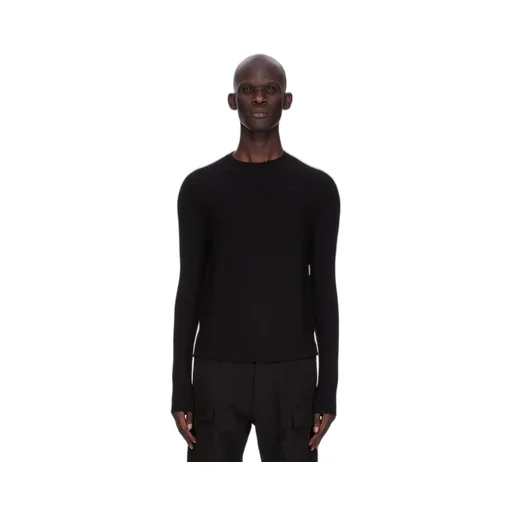 Rick Owens Concordians Ribbed Geo In Black Ribbed Knit