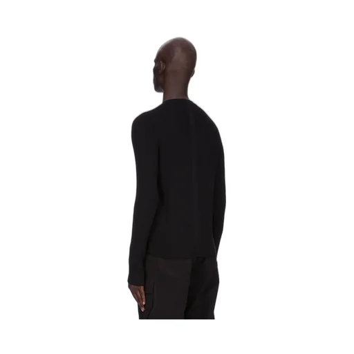Rick Owens Concordians Ribbed Geo In Black Ribbed Knit