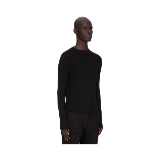 Rick Owens Concordians Ribbed Geo In Black Ribbed Knit
