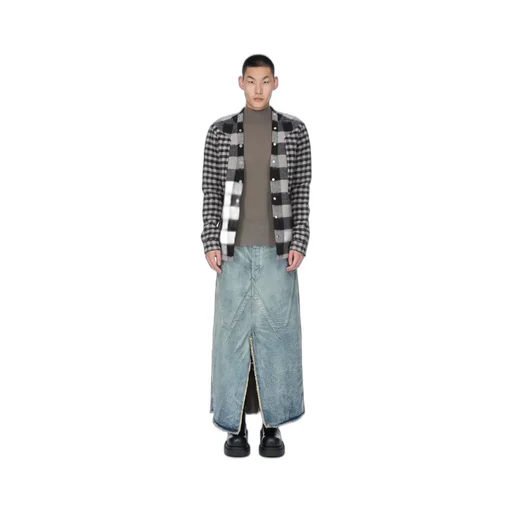 Rick Owens Concordians Ribbed Lupetto In Dust Ribbed Knit