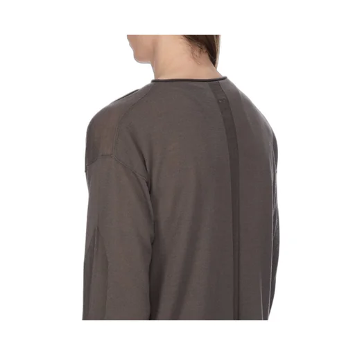 Rick Owens Concordians Slashed Pull In Darkdust Lightweight Rasato Knit
