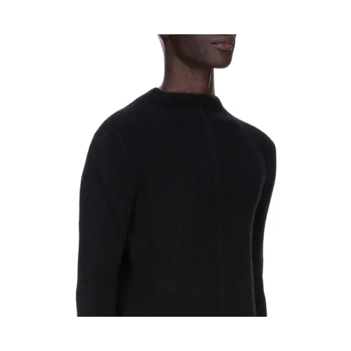 Rick Owens Concordians Headon Pull In Black Alpaca Knit