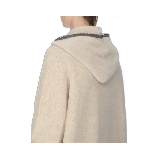 Rick Owens Concordians Gimp Hoodie Oversize In Dna Dust Alpaca Knit
