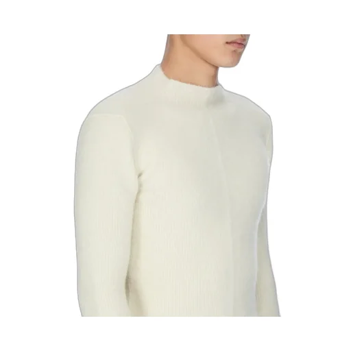 Rick Owens Concordians Headon Pull In Milk Alpaca Knit