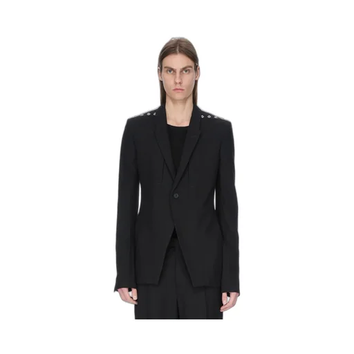 Rick Owens Concordians Fogpocket Soft Soft Blazer In Black Grain De Poudre