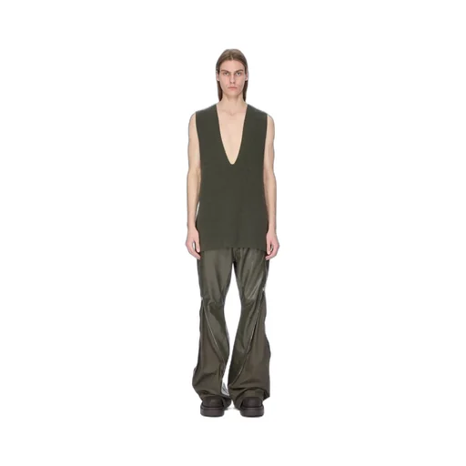Rick Owens Concordians V Tank In Bosco Recycled Cashmere