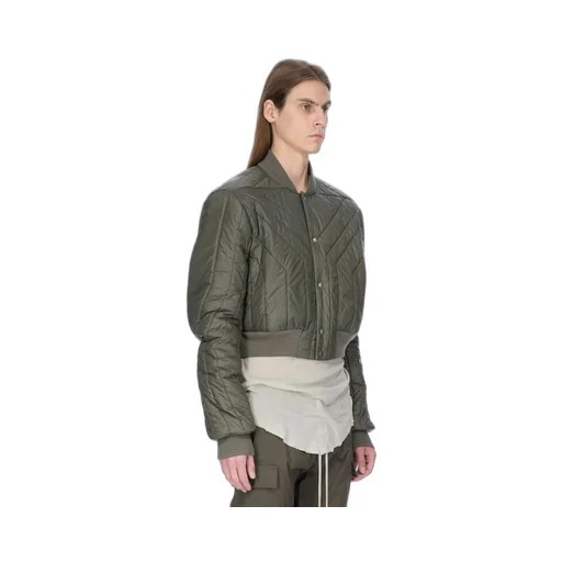 Rick Owens Concordians Quilted Flight Jkt In Bosco Light Nylon.