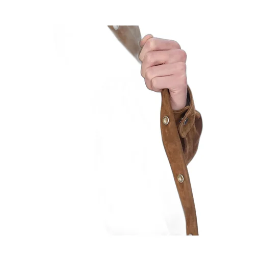 Rick Owens Concordians Outershirt In Chestnut Suede Leather