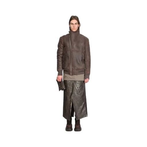 Rick Owens Concordians Hollywood Flight In Darkdust Curly Shearling