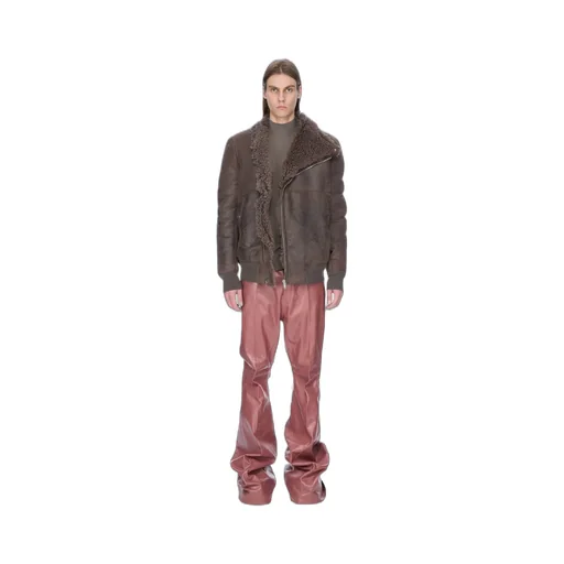 Rick Owens Concordians Hollywood Flight In Darkdust Curly Shearling