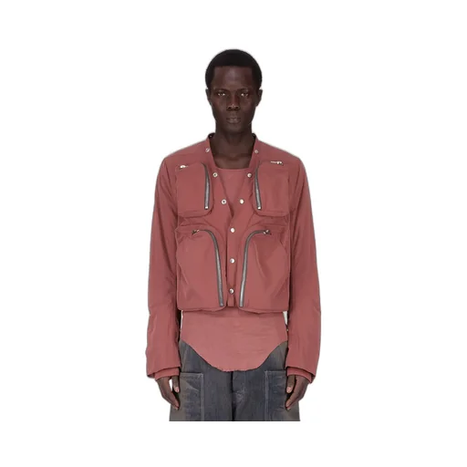 Rick Owens Concordians Cargo Jkt In Rosewood Matte Nylon.