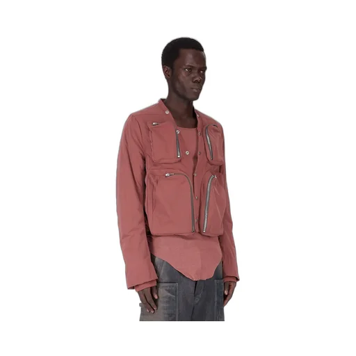 Rick Owens Concordians Cargo Jkt In Rosewood Matte Nylon.