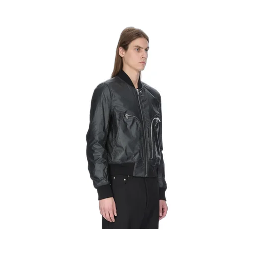 Rick Owens Concordians Bauhaus Flight In Black Coated Poplin