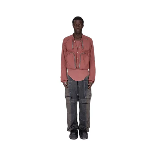 Rick Owens Concordians Cargo Jkt In Rosewood Matte Nylon.