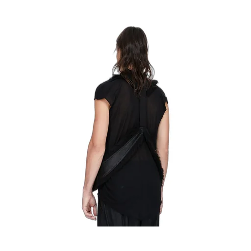 Rick Owens Concordians Bauhaus Vest In Black Curly Shearling