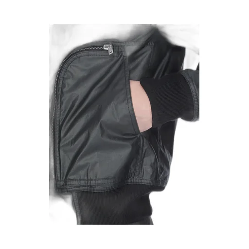 Rick Owens Concordians Bauhaus Flight In Black Coated Poplin
