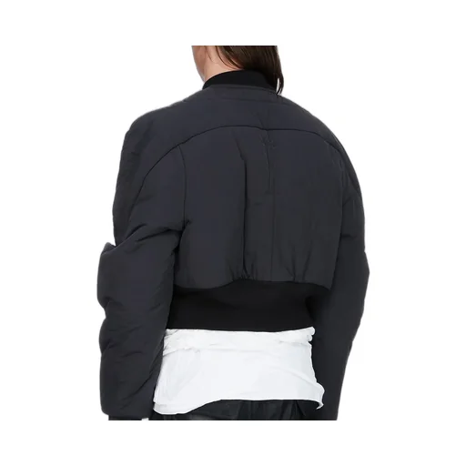 Rick Owens Concordians Girdered Bomber In Black Matte Nylon