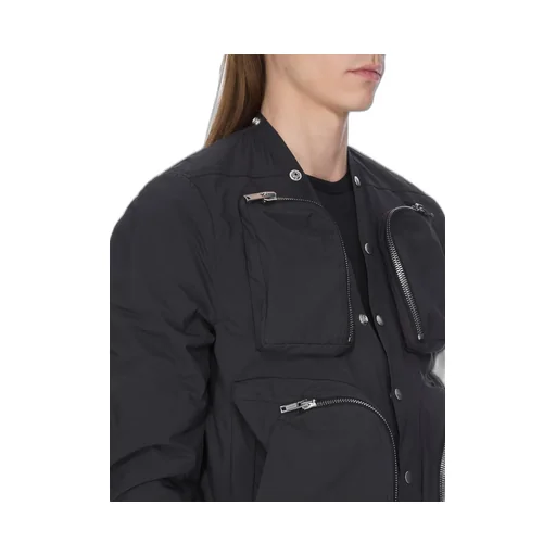 Rick Owens Concordians Cargo Jkt In Black Matte Nylon