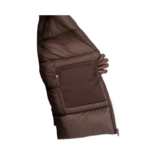 Rick Owens Concordians Turtle Coat In Drkdust Light Nylon.