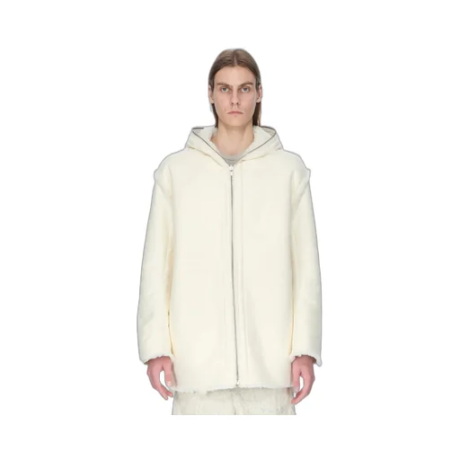 Rick Owens Concordians Gimp Mac Cropped In Albino Shearling