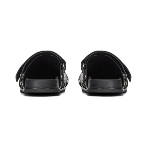 Rick Owens Concordians Megalace® Mule Granola In Black Washed Calf Leather