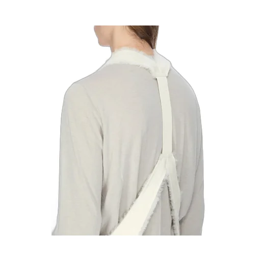 Rick Owens Concordians Bauhaus Vest In Milk Albino Shearling