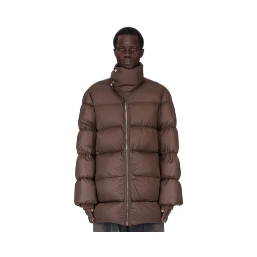 Rick Owens Concordians Turtle Coat In Drkdust Light Nylon.