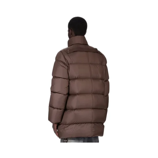 Rick Owens Concordians Turtle Coat In Drkdust Light Nylon.