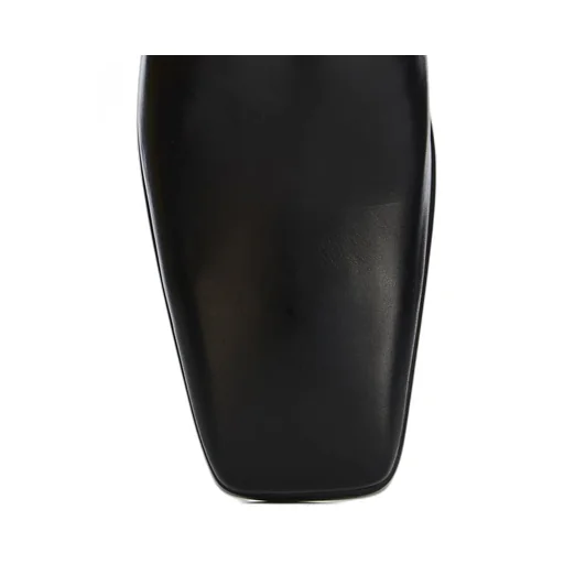 Rick Owens Concordians Heeled Sliver In Black Washed Calf