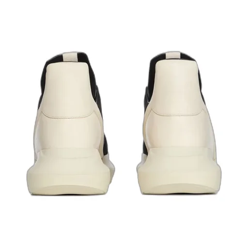 Rick Owens Concordians Geth Runner In Black/Milk/Black/Milk Nubuck