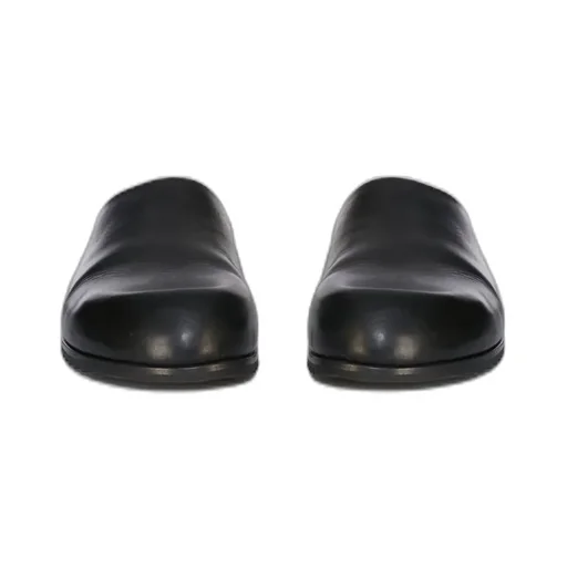 Rick Owens Concordians Mule Granola In Black Groppone Cow Leather
