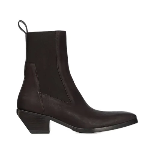 Rick Owens Concordians Heeled Sliver In Brown Nubuck