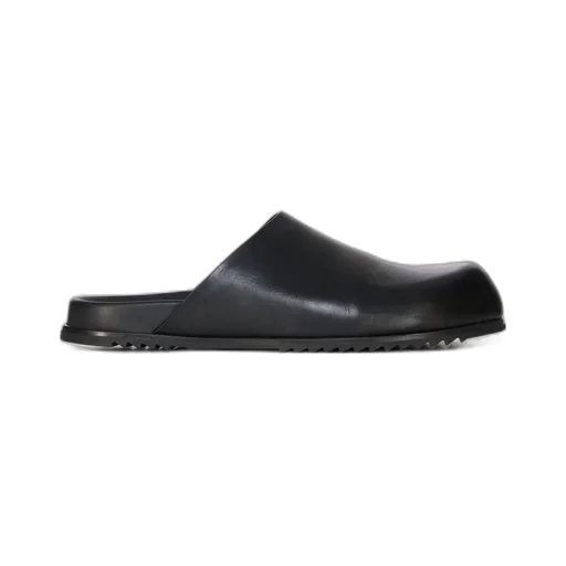 Rick Owens Concordians Mule Granola In Black Groppone Cow Leather
