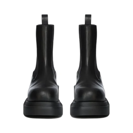 Rick Owens Concordians Beatle Bogun In Black Washed Calf Leather