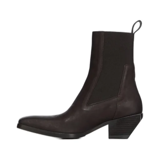 Rick Owens Concordians Heeled Sliver In Brown Nubuck